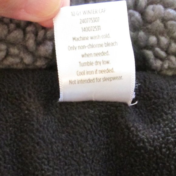 Gymboree Boys Black Puffy Vest w\ Fleece Lining and Gray Imitation Wool … - Picture 4 of 4